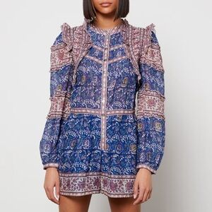 SEA New York Rosita Border Ruffle Long Sleeve‎ Romper